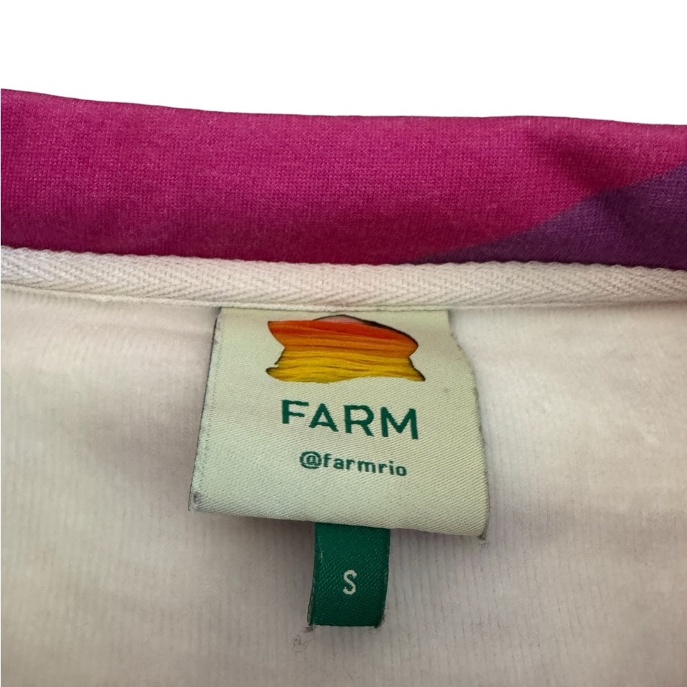 FARM Rio Colorful Patchwork Print Oversized Top Small - Picture 11 of 13
